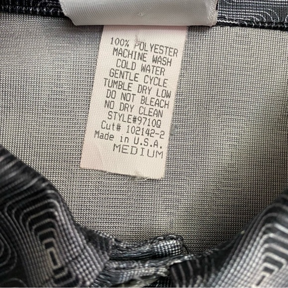 Vintage 90s Geometric Metallic Button Up Shirt - Picture 15 of 15